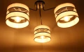 Andy lampa wisząca czarny 3x40w e27 abażur szary+złoty 33-00514 Candellux