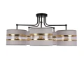 Andy lampa wisząca czarny 5x40w e27 abażur szary+złoty 35-00521 Candellux