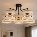 Andy lampa wisząca czarny 5x40w e27 abażur szary+złoty 35-00521 Candellux