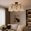 Andy lampa wisząca czarny 5x40w e27 abażur szary+złoty 35-00521 Candellux