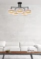 Andy lampa wisząca czarny 5x40w e27 abażur szary+złoty 35-00521 Candellux