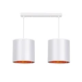 Atlanta lampa wisząca biały 2x40w e27 abażur biały 32-00644 Candellux