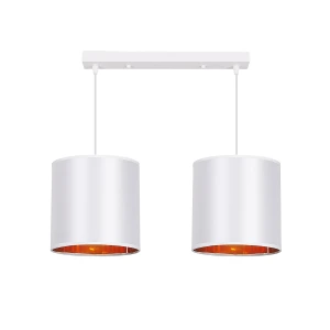 Atlanta lampa wisząca biały 2x40w e27 abażur biały 32-00644 Candellux