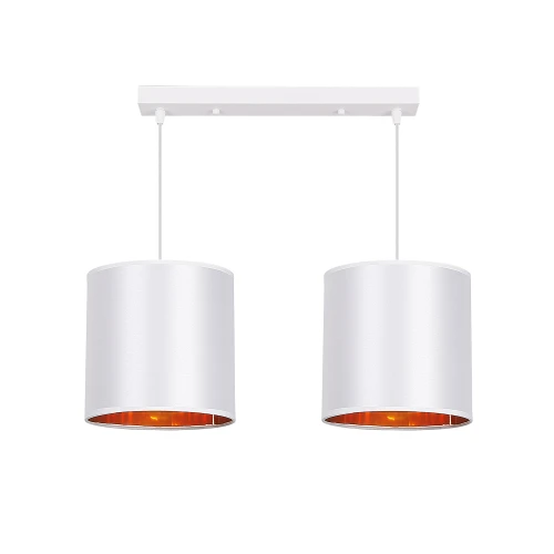 Atlanta lampa wisząca biały 2x40w e27 abażur biały 32-00644 Candellux