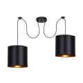 Candida p lampa wisząca czarny 2x40w e27 abażur czarny 32-00842 Candellux