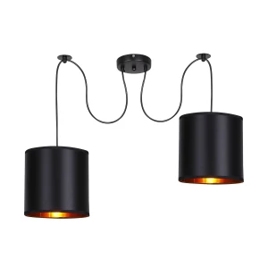 Candida p lampa wisząca czarny 2x40w e27 abażur czarny 32-00842 Candellux