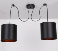 Candida p lampa wisząca czarny 2x40w e27 abażur czarny 32-00842 Candellux