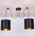 Candida p lampa wisząca czarny 2x40w e27 abażur czarny 32-00842 Candellux