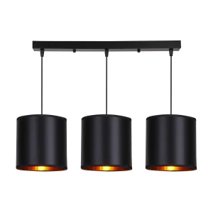 Candida lampa wisząca czarny 3x40w e27 abażur czarny 33-00736 Candellux