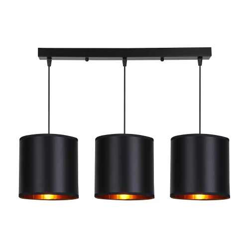 Candida lampa wisząca czarny 3x40w e27 abażur czarny 33-00736 Candellux