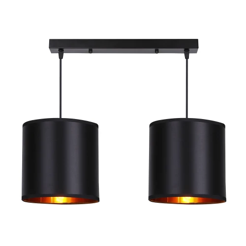 Candida lampa wisząca czarny 2x40w e27 abażur czarny 32-00712 Candellux