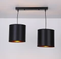 Candida lampa wisząca czarny 2x40w e27 abażur czarny 32-00712 Candellux