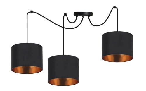 Candida p lampa wisząca czarny 3x40w e27 abażur czarny 33-00859 Candellux