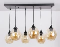 Aspa lampa wisząca czarny 6x40w e27 klosz brązowy 36-00620 Candellux