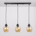 Aspa lampa wisząca czarny 3x40w e27 klosz brązowy 33-00606 Candellux