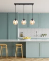 Aspa lampa wisząca czarny 3x40w e27 klosz brązowy 33-00606 Candellux