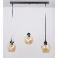 Aspa lampa wisząca czarny 3x40w e27 klosz brązowy 33-00606 Candellux