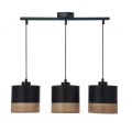 Porto lampa wisząca czarny 3x60w e27 abażur czarny+brązowy 33-17611 Candellux