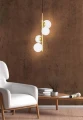 Lampa wisząca CORDEL elegancka - złoty mosiądz z białymi kloszami kulkami - designerska lampa do salonu 4x G9 LED 34-01559 Candellux