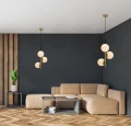 Duo lampa wisząca czarny matowy+złoty 3x15w e14 klosz biały 33-01276 Candellux