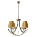 VITORIA lampa wisząca sufitowa 4x40W E14 patynowa oprawa miodowe abażury klasyczna elegancka do salonu jadalni sypialni vintage styl rustykalny 34-44884 Candellux