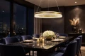 GLORIS lampa wisząca kawowy 36W LED 3000, 4500, 6500K kryształki bezbarwne 32-54012 Candellux