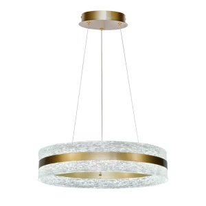 CASTILLO 60 lampa wisząca złoty 35W LED 3000, 4500, 6500K kryształki bezbarwne 32-53992 Candellux