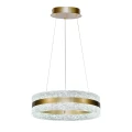 CASTILLO 40 lampa wisząca złoty 24W LED 3000, 4500, 6500K kryształki bezbarwne 32-53985 Candellux