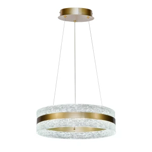 CASTILLO 40 lampa wisząca złoty 24W LED 3000, 4500, 6500K kryształki bezbarwne 32-53985 Candellux