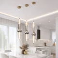KELLY lampa wisząca złoty 9,5W LED 2700K klosz 2xbursztynowy+dymiony 31-54555 Candellux