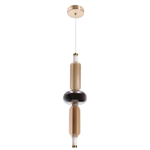 KELLY lampa wisząca złoty 8W LED 2700K klosz bursztynowy+dymiony+bursztynowy 31-54531 Candellux