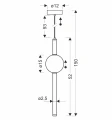 KELLY lampa wisząca złoty 8W LED 2700K klosz dymiony 31-54500 Candellux