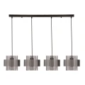 Spiega lampa wisząca czarny+satyna nikiel 4x60W E27 klosz dymiony 34-47175 Candellux