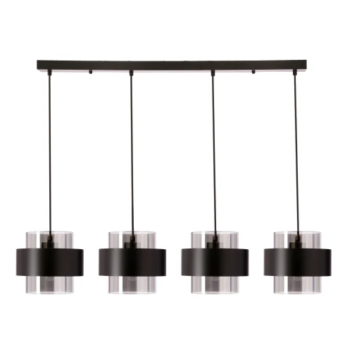 Spiega lampa wisząca czarny 4x60W E27 klosz dymiony 34-47182 Candellux