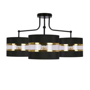 Andy lampa wisząca czarny 3x40w e27 abażur czarny+złoty 33-06141 Candellux