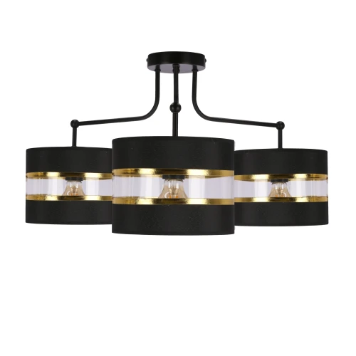Andy lampa wisząca czarny 3x40w e27 abażur czarny+złoty 33-06141 Candellux