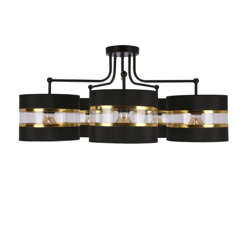 Andy lampa wisząca czarny 5x40w e27 abażur czarny+złoty 35-06158 Candellux