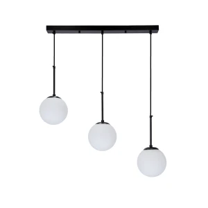 Pompei lampa wisząca czarny 3x40w e27 klosz biały 33-09609 Candellux
