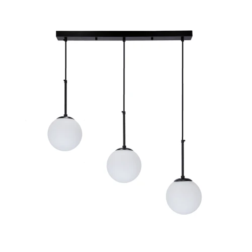 Pompei lampa wisząca czarny 3x40w e27 klosz biały 33-09609 Candellux