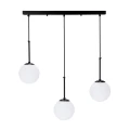 Pompei lampa wisząca czarny 3x40w e27 klosz biały 33-09609 Candellux