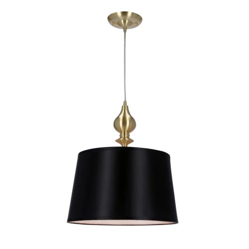 Prima gold lampa wisząca złoty satynowy 1x60w e27 abażur czarny 31-09241 Candellux