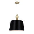 Prima gold lampa wisząca złoty satynowy 1x60w e27 abażur czarny 31-09241 Candellux