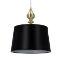 Prima gold lampa wisząca złoty satynowy 1x60w e27 abażur czarny 31-09241 Candellux
