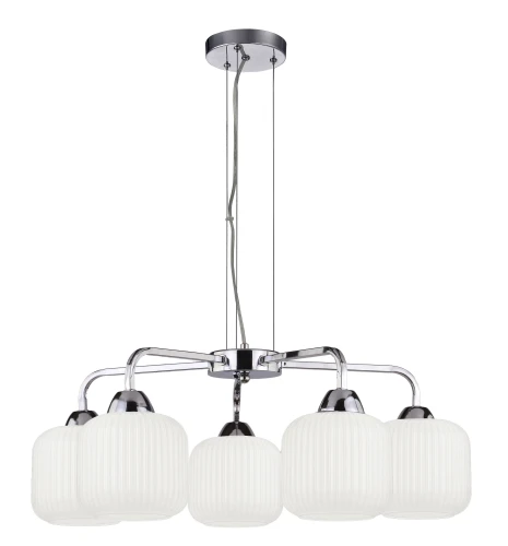 CROMADO lampa wisząca chromowy 5x60W E27 klosz biały 35-49568 Candellux
