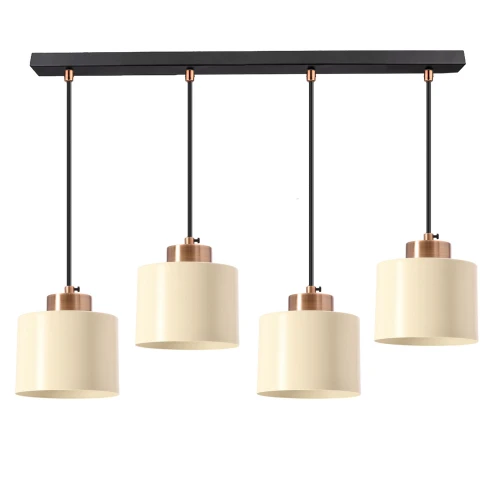 ALORA lampa wisząca czarny 4x60W E27 klosz biały 34-47946 Candellux