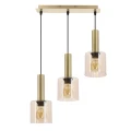 ALBERTO lampa wisząca mosiężny 3x40W E27 klosz bursztynowy 33-49018 Candellux