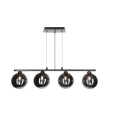 SOMUL lampa wisząca 4x20W G9 chrom klosze szklane 12 cm grafitowe nowoczesna elegancka oprawa oświetleniowa salon jadalnia kuchnia glamour 34-44259 Candellux
