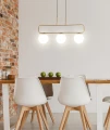 Jove lampa wisząca mosiądz 3x20w g9 klosz biały 33-01573 Candellux