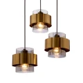Spiega lampa wisząca talerz czarny+mosiężny 3x60w e27 klosz dymiony 33-09500 Candellux