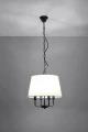 Pasteri lampa wisząca czarny matowy 4x40w e14 abażur beżowy 31-01368 Candellux